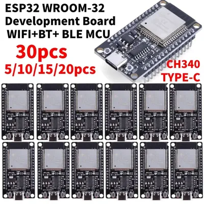 ESP32 WROOM-32 Development Board 5V TYPE-C CH340C WiFi+Bluetooth Ultra-Low Power Consumption SPI