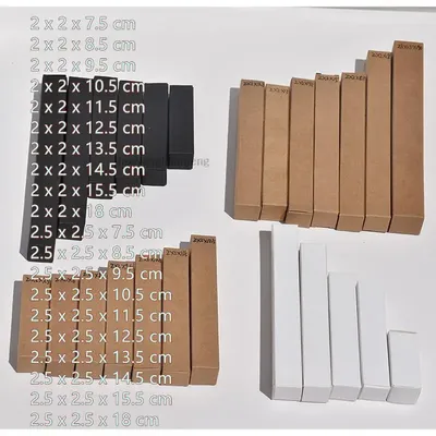 100pcs/Lot 2x2 2.5x2.5 DIY Perfume Bottle Eyebrow Pencil Perfume Primary Color Packaging Paper Box