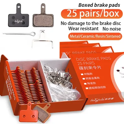 25 Pair MTB Bicycle Disc Brake Pads Resin/Metal/Ceramic Road Bike Hydraulic Brake Pads Universal for