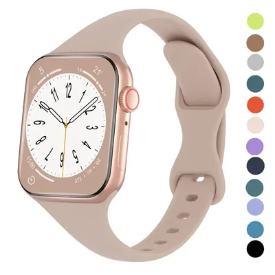 Silicone loop For Apple Watch Band 45mm 44mm 40mm 41mm 49mm Elastic Belt bracelet iWatch series