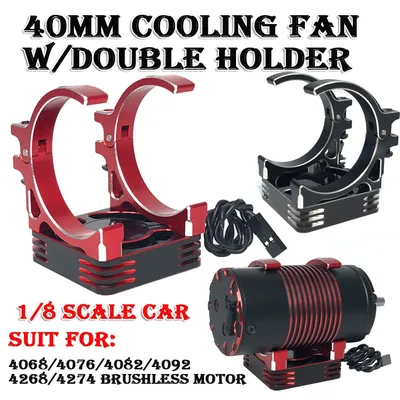 YSIDO Motor Fast Cooling Fan 40x40mm Aluminum Fan w/holder for Traxxas ARRMA 1/7 Hobbywing 4274 4268