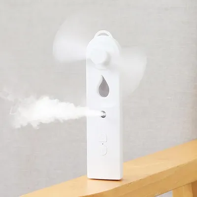 1Pc Multifunction Portable 2In1 Mini Fan Humidifier USB Rechargeable Handheld Fan Water Spray Mist