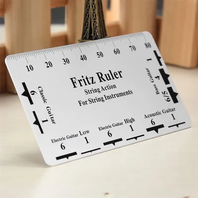 Guitar String Height Measurement Tool Multifunctional Guitar String Specification Ruler Card Luthier