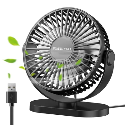 Electric Fan Portable Cooling Laptops Silent USB Fan Three Speed Adjustment for Home Office Desktop