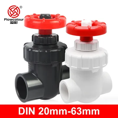 Flowcolour 20/25/32/40mm Hi-quality UPVC Gate Valve Precision Flow Control PVC Sluice Valve Garden
