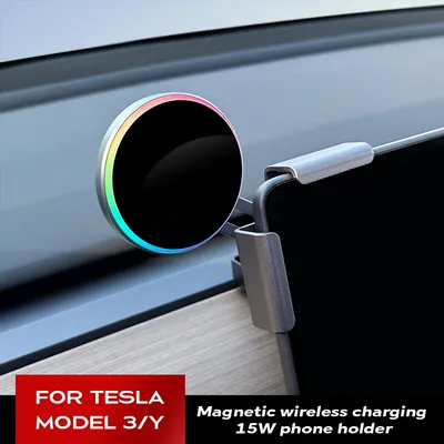 For Tesla Model 3/Y/Highland/Launch 2025 Aluminum Car Phone Holder Metal Screen Side Mount Magnetic
