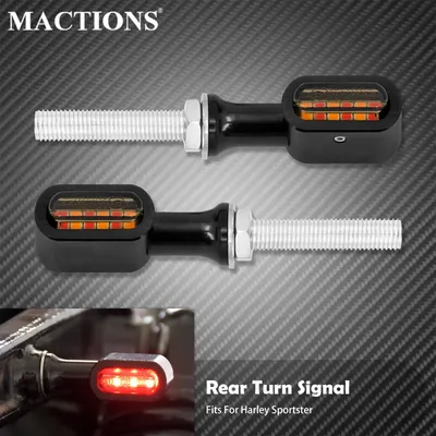Motorcycle E Mark LED Rear Mini Brake Turn Signal Light Indicator Run Lamp For Harley Spotster XL883