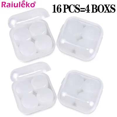 16Pcs Silicone Ear Plugs Sound Insulation Ear Protection Earplugs Anti Noise Snoring Sleeping Plugs