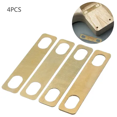 4pcs set Guitar Neck Shims Electric Guitar Reinforcement Plates 0.2mm 0.5mm 1mm Thickness Brass
