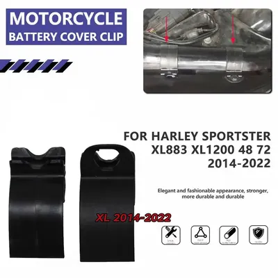 For Harley Sportster XL883 XL1200 48 72 2014-2022 Side Battery Cover Clips Set Motorcycle