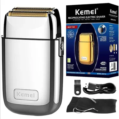 Kemei Tx1 Rechargeable Metal Housing Pro Electric Shaver For Men Hair Beard Electric Razor Bald