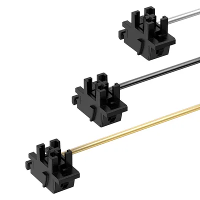 DUROCK Plate Mount Stabilizers V3, Innovative Pre-clipped Stem for Minimum Wire Wobble 2U 6.25U 7U