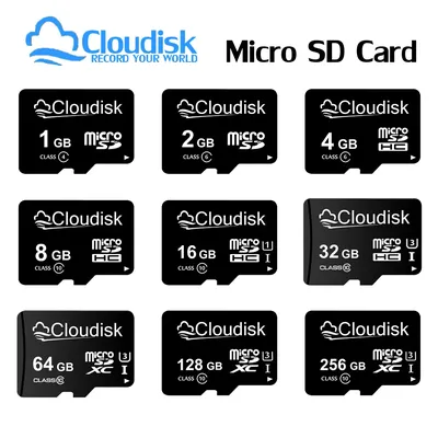 Cloudisk Micro SD Memory Card U3 128GB 64GB 32GB 256GB V30 C10 16GB 8GB 4GB 2GB 1GB A1 Microsd Cards