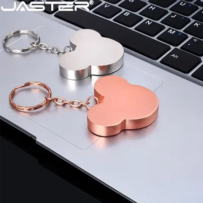 Cute USB Flash Drives 128GB 64GB High speed Memory stick Free key chain Metal U Disk 32GB Waterproof