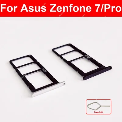 SIM Card Tray For Asus Zenfone 7 7 Pro ZS670KS ZS671KS Card Tray Reader Adapter Sim Card Tray Slot