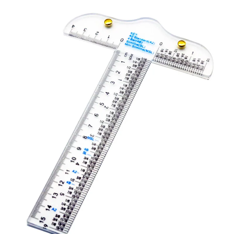 6" Clear Acrylic T-Square Ruler for Easy Reference While Crafting T-Square Ruler Handtool In Both Inches& Metric Measurements