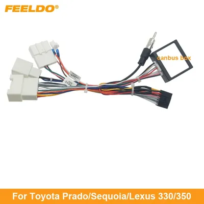 Car 16PIN Android Radio Power Cable Adapter For Toyota Prado/Sequoia/Lexus 330 Audio DVD Player Wiring Harness