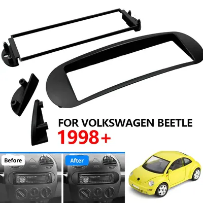 Single Din Facia for Volkswagen VW New Beetle 1998-2010 Radio DVD Stereo CD Panel Dash Kit Trim