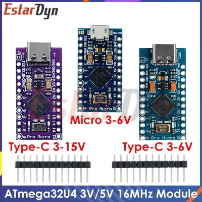 MICRO/TYPE-C USB ATMEGA32U4 Module 5V 16MHz Board For Arduino ATMEGA32U4-AU/MU Controller Pro-Micro