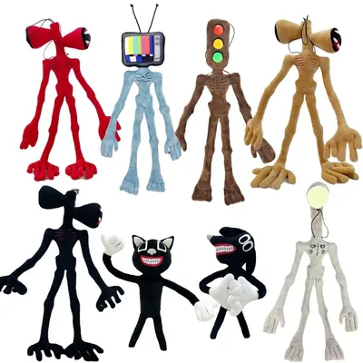55CM Bendable Siren Head Plush Toys Office Decoration Standing Siren Head Stuffed Toy Desktop