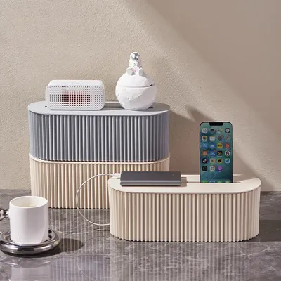 Nordic Plug Board Storage Box Cable Wire Organizer Case Socket Wireless WiFi Router Bracelet Desktop