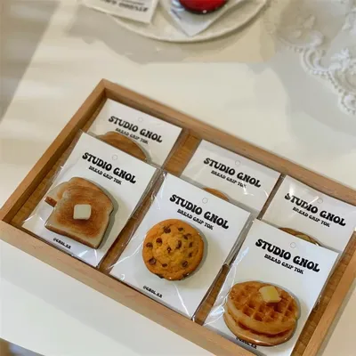 Korea Cute Waffle Cookies Griptok Bracket For iPhone 15 Samsung Food Phone Accessories Holder Ring