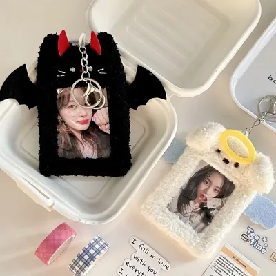 Plush Picture Frames ID Card Set 3 Inch Cute Animal Campus Meal Card Small Card Photo Portable