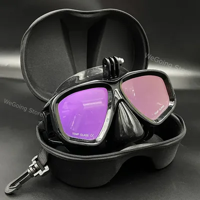 Professional New Gopro Scuba Diving Mask with Camera Support, Mirror Coating Lens Silicone Swimming
