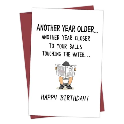 1pcs Funny Birthday Card For Your Best Friend, It's A Funny Birthday Gift For Him! Birthday Greeting