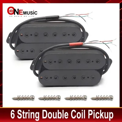 Fan Fret Pickup 6 String Humbucker N-7.5k/B-15K 4 Conductor Cable Output Coil Splitting Guitar