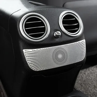 Car Rear Armrest Exhaust Air Vent Outlet Speaker Horn Decorative Cover Trim For Mercedes Benz C E GLC Class W205 W213 X253