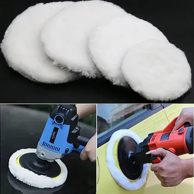 5Pcs Wool Car Polishing Pad Set For Polisher Machine Waxing Polishing Buffing Auto Paint Care