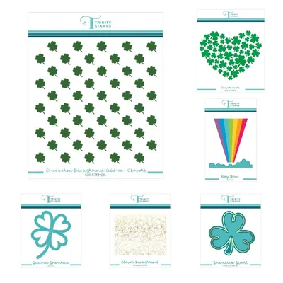 2023 New Love Shamrock Rainbow Cutting Dies Hot Foil Stencil Scrapbook Diary Decoration Embossing