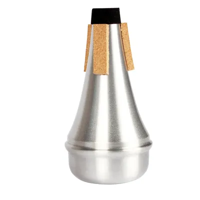 Weaker Beginners Practice Straight Body Mute Accessories Silver Portable Mute Aluminum Alloy Trumpet