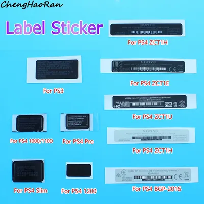 10 Pieces PS3 PS4 Slim 2000/1000 1100/1200/pro/Slim Controller Label Case Black and White Back Label
