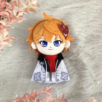 20cm Tartaglia Plush Doll Toy Tartaglia Cosplay Anime Plushie Toys Game Cosplay Soft Stuffed Doll
