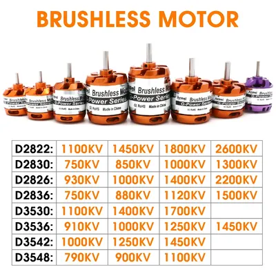 Brushless Motor 2-3S 4S 5S D2830 D2826 D3548 D3542 D3536 D3530 For RC Mini Multicopters Plane