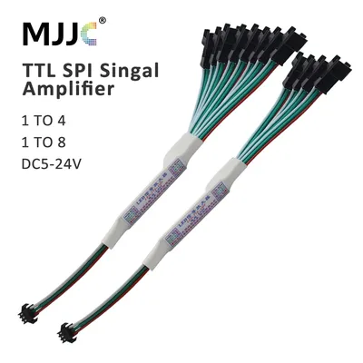 TTL LED Amplifier Repeater for WS2811 WS2812B SK6812 3Pin Addressable RGBIC Warm White Horse Race
