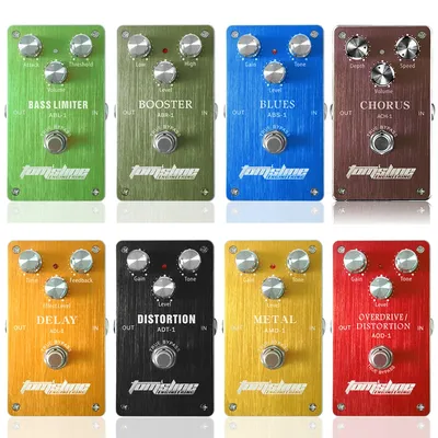 AROMA Guitar Effects Pedal True Bypass Distortion/Digital Delay/Chorus/Bass