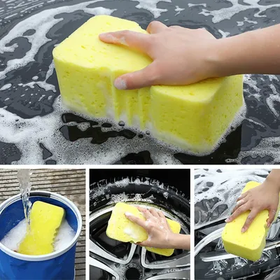 High-Quality Auto Cleaning Sponge Brush For Car Wheel Tire Wash Wipe Water Suction Sponge Pad Wax