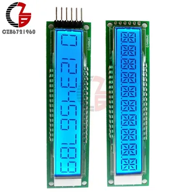 10 Digit 16 Segment LCD SPI LCD Display Board Module with Backlight DC 5V TM1622 Driver Chip
