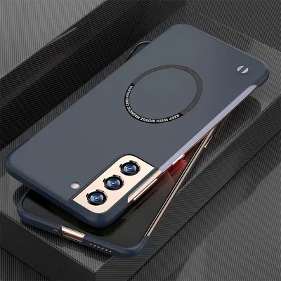 For Frameless Samsung Galaxy S23 S22 S21 S20 FE Ultra S10 Plus Magnetic Wireless Charging Shockproof