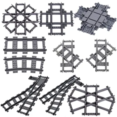 City Trains Left and Right Points Flexible Switch Railway Crossing Tracks Rails Forked Straight
