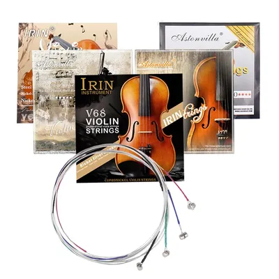 Professional Violin Strings (E-A-D-G) Nickel Silver Wound for 4/4 3/4 1/2 1/4 Violin Musical