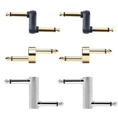 F1FD 6.35mm (1/4") Guitar Effect Pedal Couplers, Plug Adaptor for Guitar Pedalboard