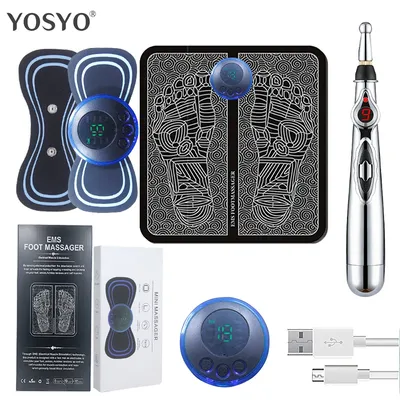 Portable Massage Foot Pad Massage Patch Massage Pen Cervical Neck and Back Full Body Massage