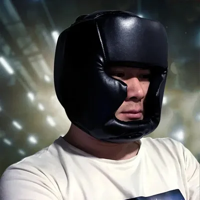 Full-Covered Thickened Boxing Helmet Men Women Adult Karate Muay Thai Training Head Protector Gym