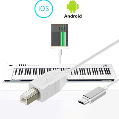 USB B OTG Cable Adapter For iPhone iPad for Android Samsung Xiaomi To Midi Controller Electronic