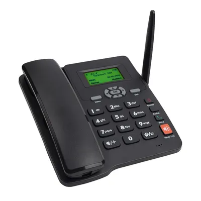 Cordless Phone Desktop Telephone SIM Card 2G Fixed Wireless Phone with Antenna Radio Alarm Clock Funtion for House Home Call