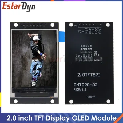 2.0 inch TFT Display OLED LCD Drive IC ST7789V 240RGBx320 Dot-Matrix SPI Interface for Arduio Full